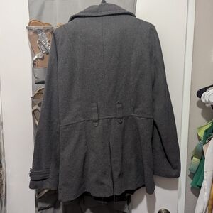 Gray Wool Blend Coat